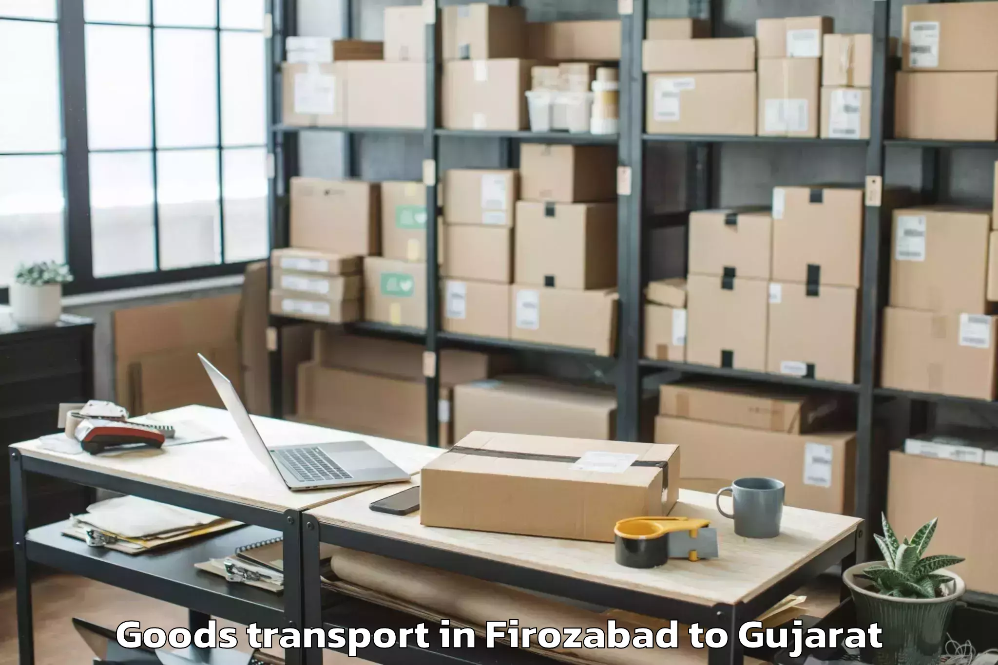 Quality Firozabad to Bavla Goods Transport